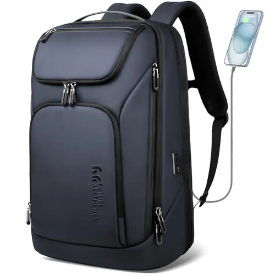 Business Smart Backpack for Men Anti-Theft for 17.3 Inch Laptop with USB Charging Port Water-Resistant Large Durable Compact 30