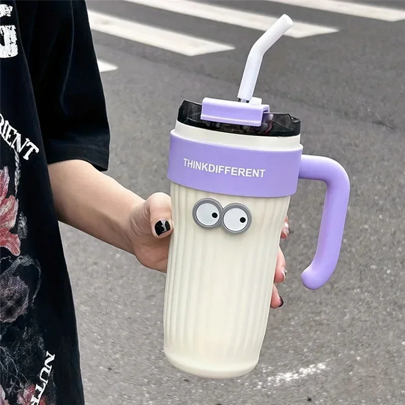 

A96E-Big Coffee Cup Tumbler Vacuum Cup Car Bottle Stainless Steel Ice Drink Cup Outdoor Sport Insulated Cup, Durable C