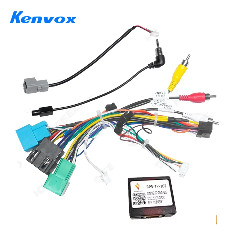 Kenvox android Car radio Canbus Decoder For Fiat Strada Toro Tipo 2020 2024 16 pin iso Wiring Harness Plug Power Cable adapter