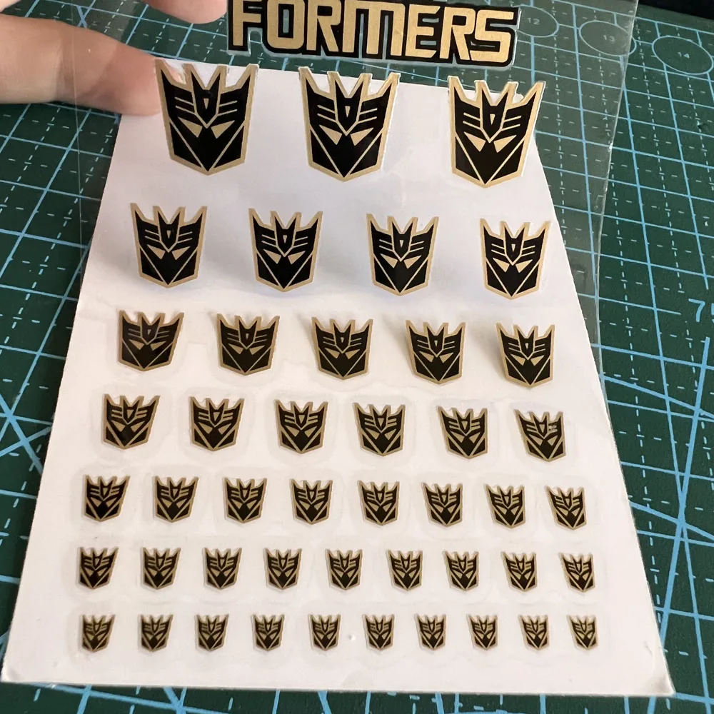 45pcs Transformation robot toys G1 sticker Symbol Decal for Custom DIY Toys Accessories Decoration