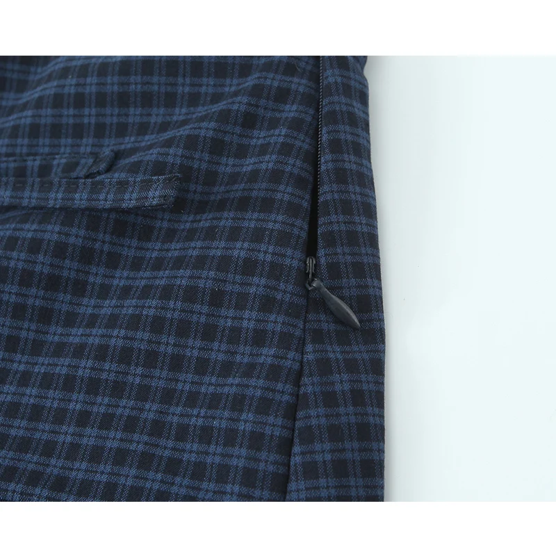 Pantalon à carreaux Chic pour femmes, pantalon droit décontracté, nouvelle mode avec ceinture, taille haute, tenue de bureau, automne 2025