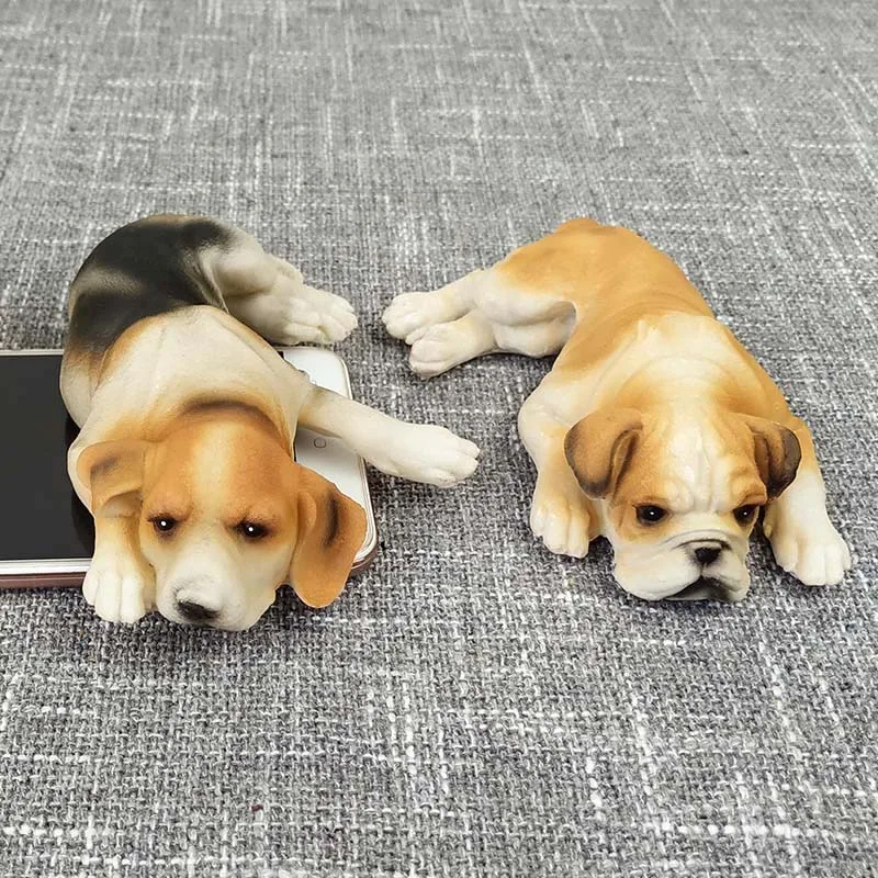 

Simulation dog sculpture Figurine Room Decor Crafts cute animal dog resin statue desktop Arts Ornaments home decor birthday gift