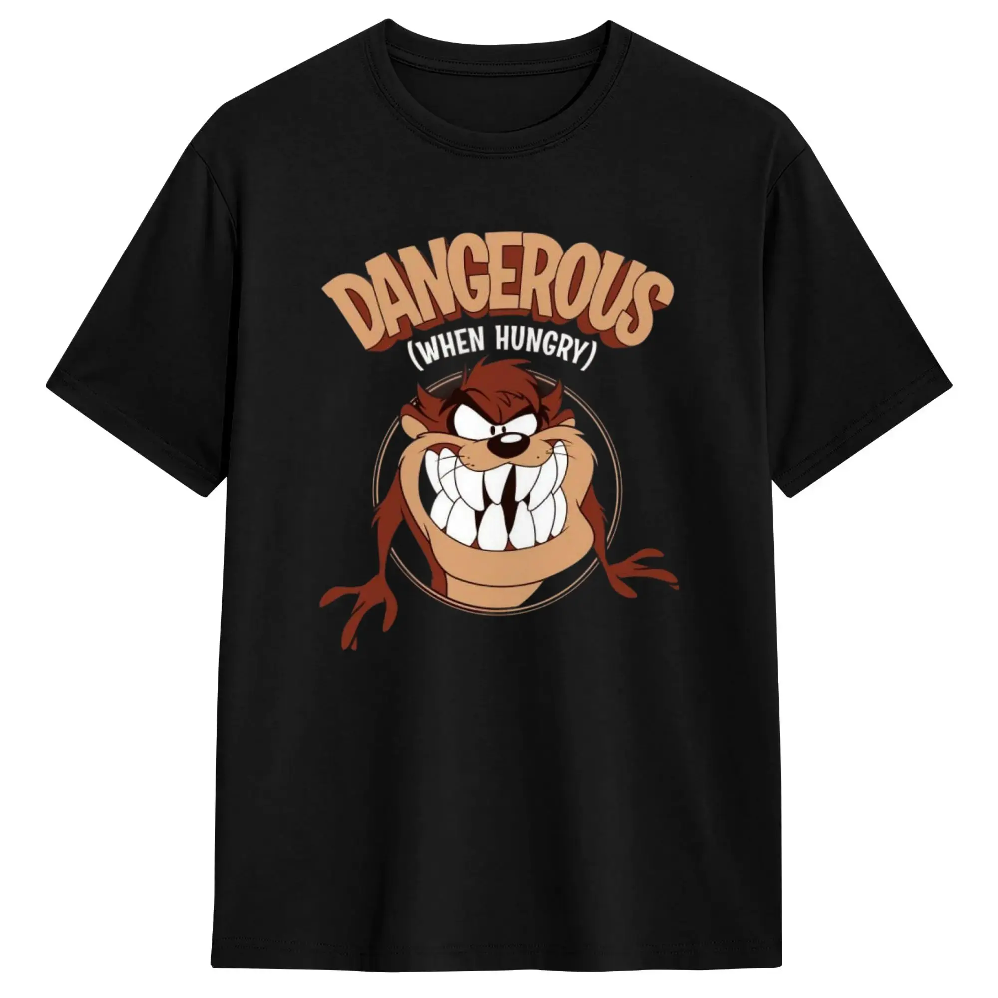 Spaces Jams Tazs T Shirt Men Round Neck Short Sleeve Clothing Dangerous when Hungry Cotton Summer Tops