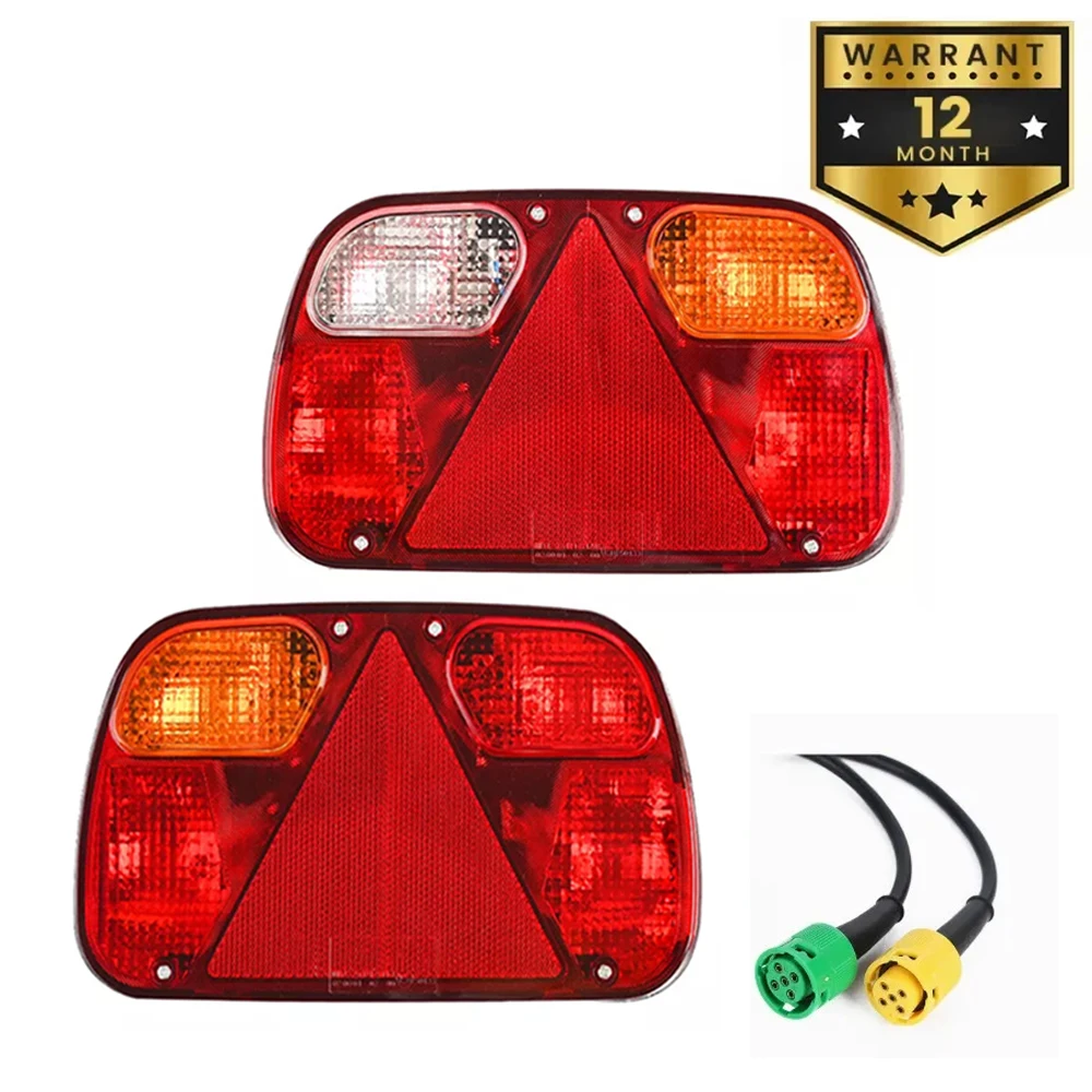 

2PCS 12V Car Truck Tail Light Rear Stop Brake Fog Light Signal Lamp Wiring Harness 5 Core Cable For Trailer Caravan Lorry