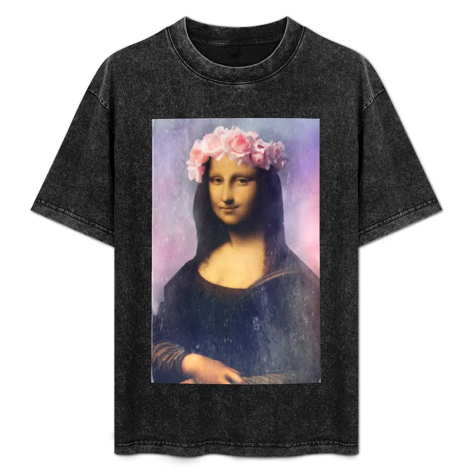 

Mona Lisa Flower Crown T-Shirt anime tshirt t shirt personalised t shirts for man pack white cotton t shirts man 100% T-Shirt