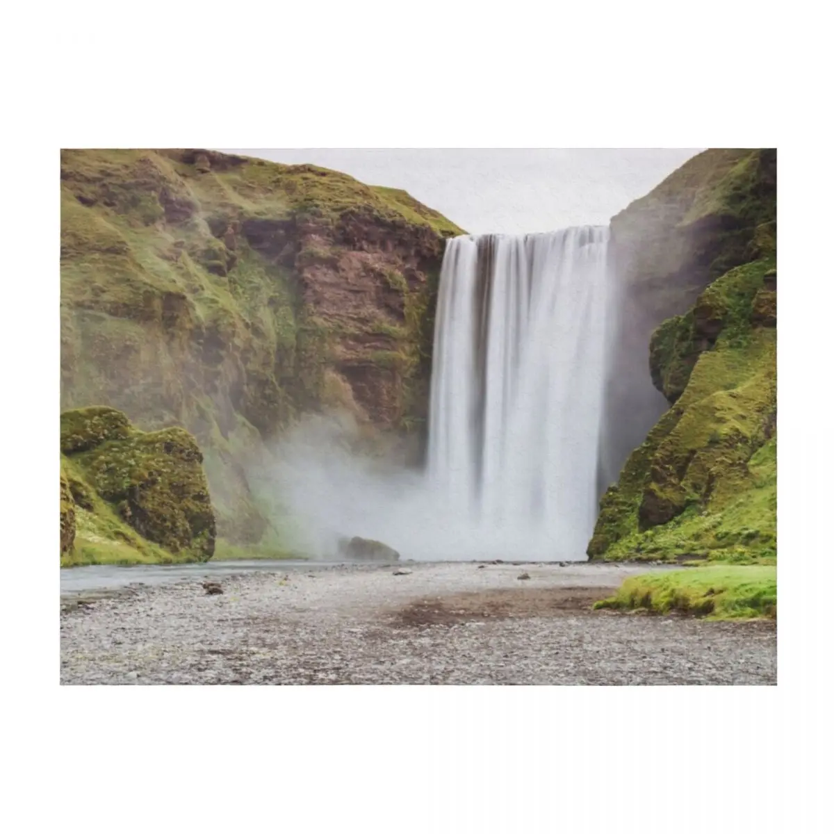 

Skogafoss waterfall Throw Blanket Furrys Weighted Plush Sofa Blankets
