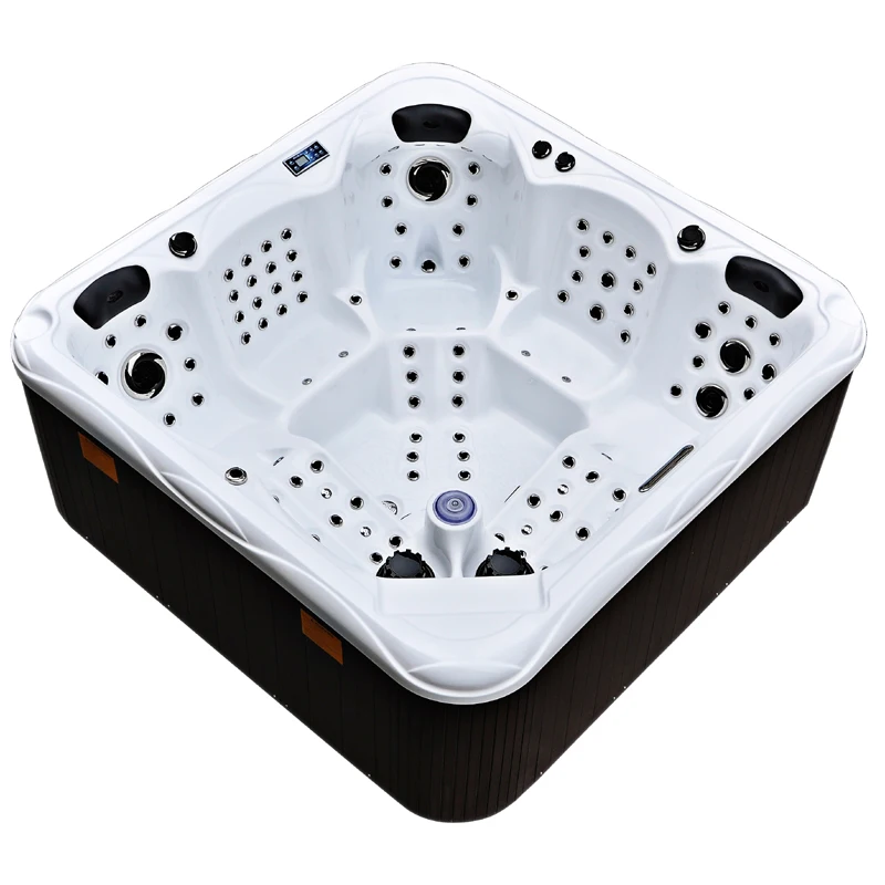 Luxury party massage whirlpool tub with180 jest and LED lights