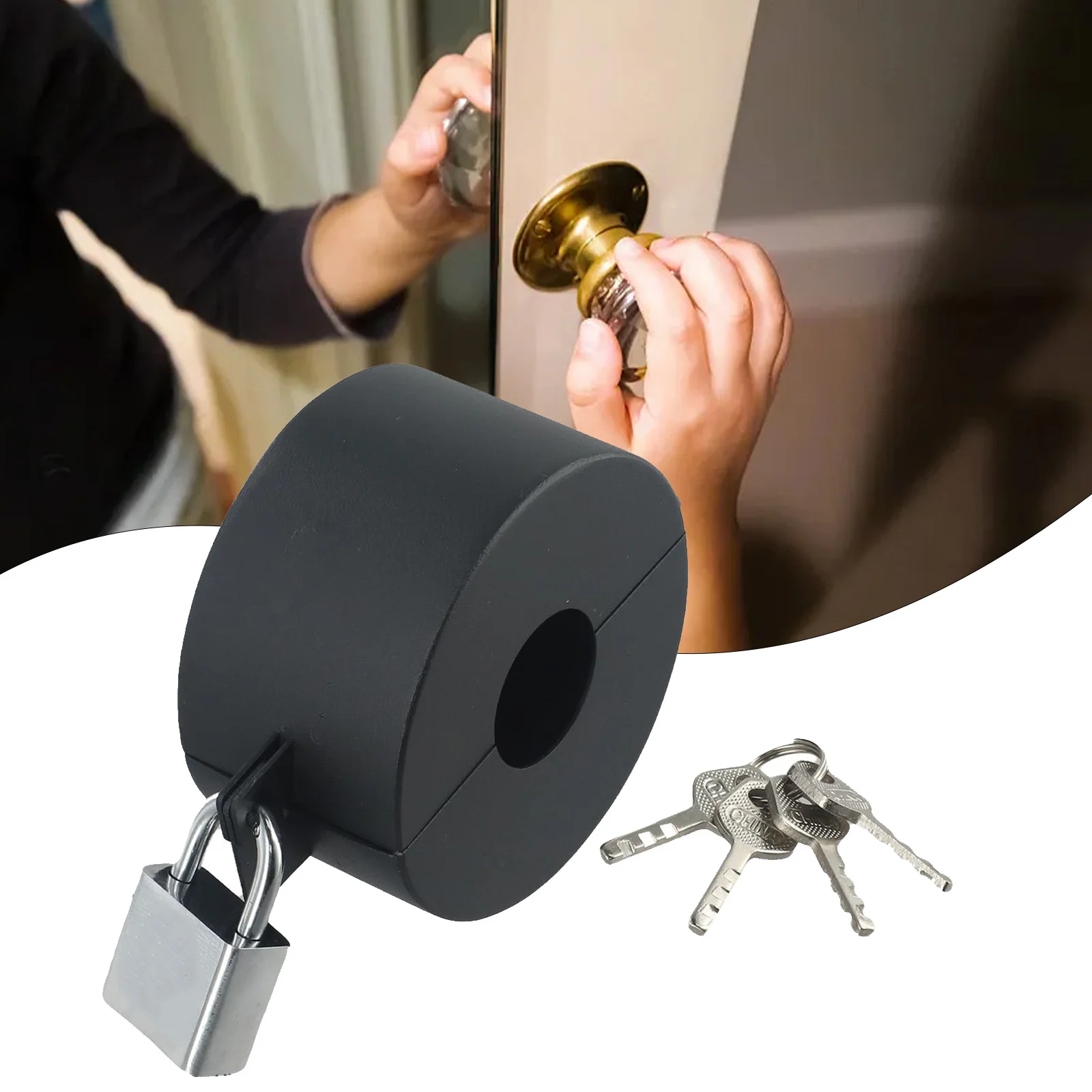 Efficient Door Handle Lock Stainless Steel Cover for Increased Safety and Protection Suitable for Home or Hotel