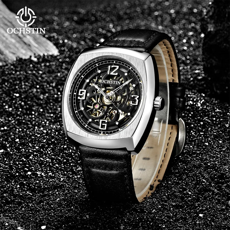 ochstin master series hot 2024 casual fashion skeleton mechanical movement waterproof wristwatch men's mechanical watches