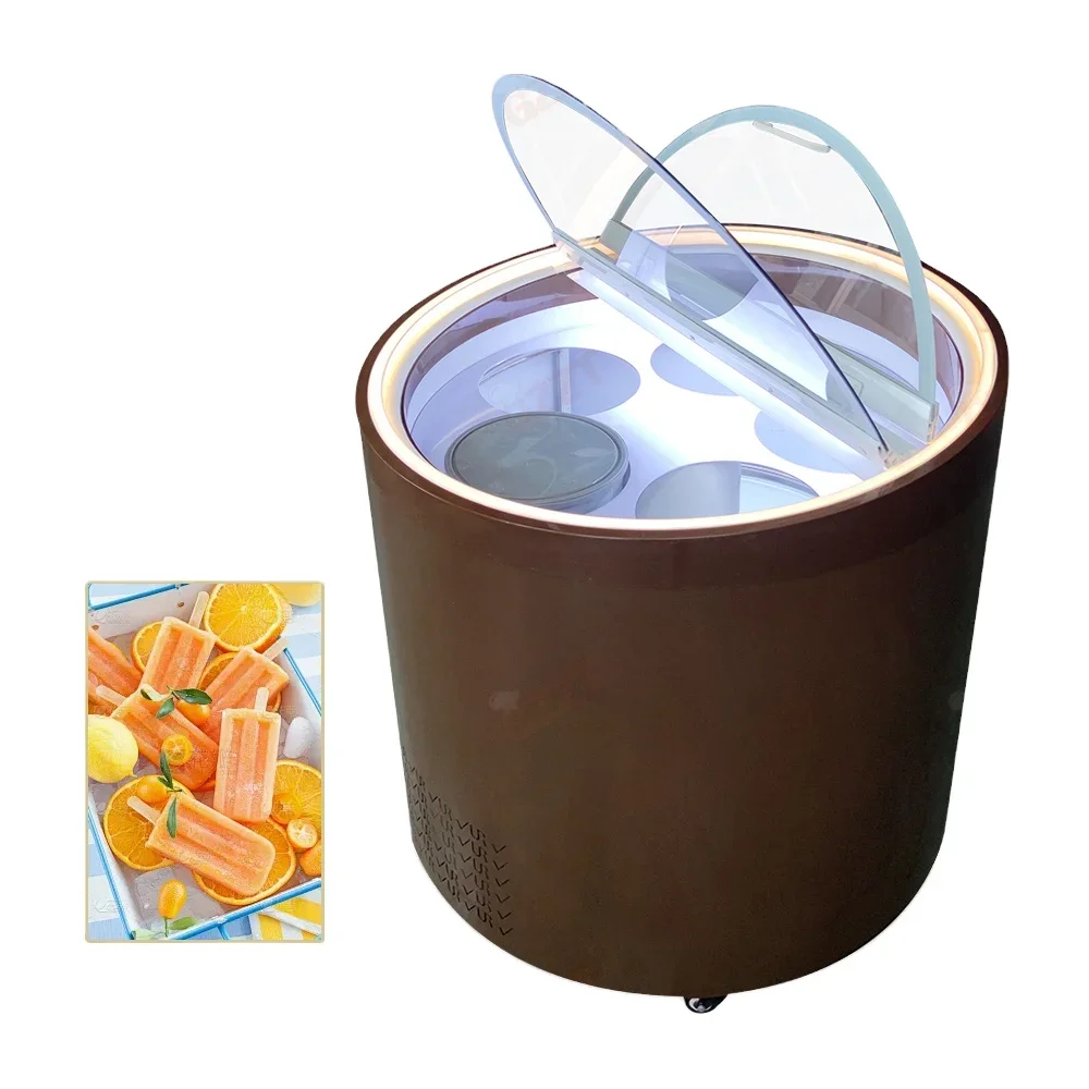 

Автоматическое вращение, индивидуальный электрический вращающийся шкаф-витрина для мороженого, шведский стол, шкаф для хранения мороженого, холодный свежий шкаф для хранения