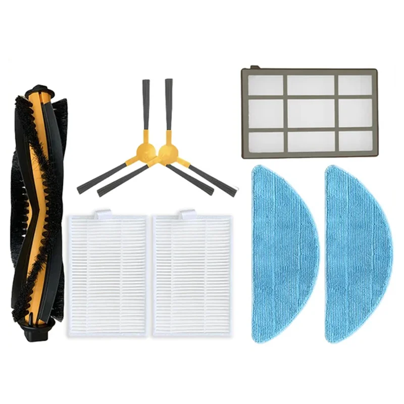 ABRG-For ABIR X5 X6 X8 Genio Navi N600 ロボット掃除機部品交換メインサイドブラシ Hepa フィルターモップセット