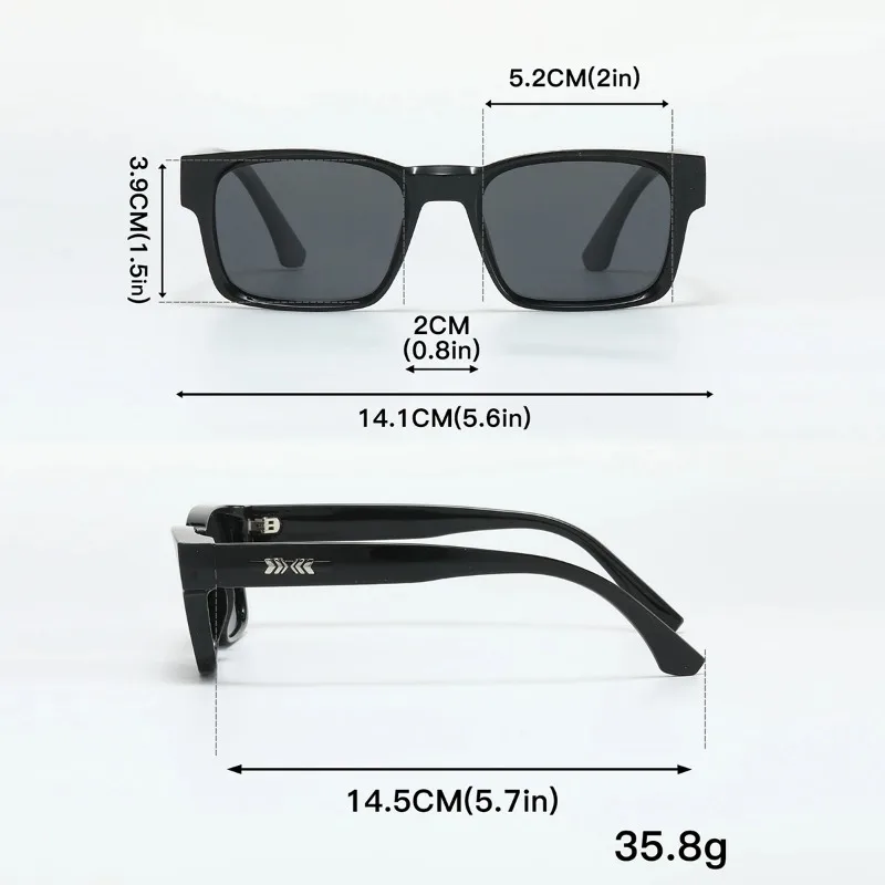 Gafas de Sol Polarizadas Cuadradas para Hombre, de Alta Calidad, con Marco Metálico, para Viajes, Senderismo, Playa, Pesca, Protección UV400