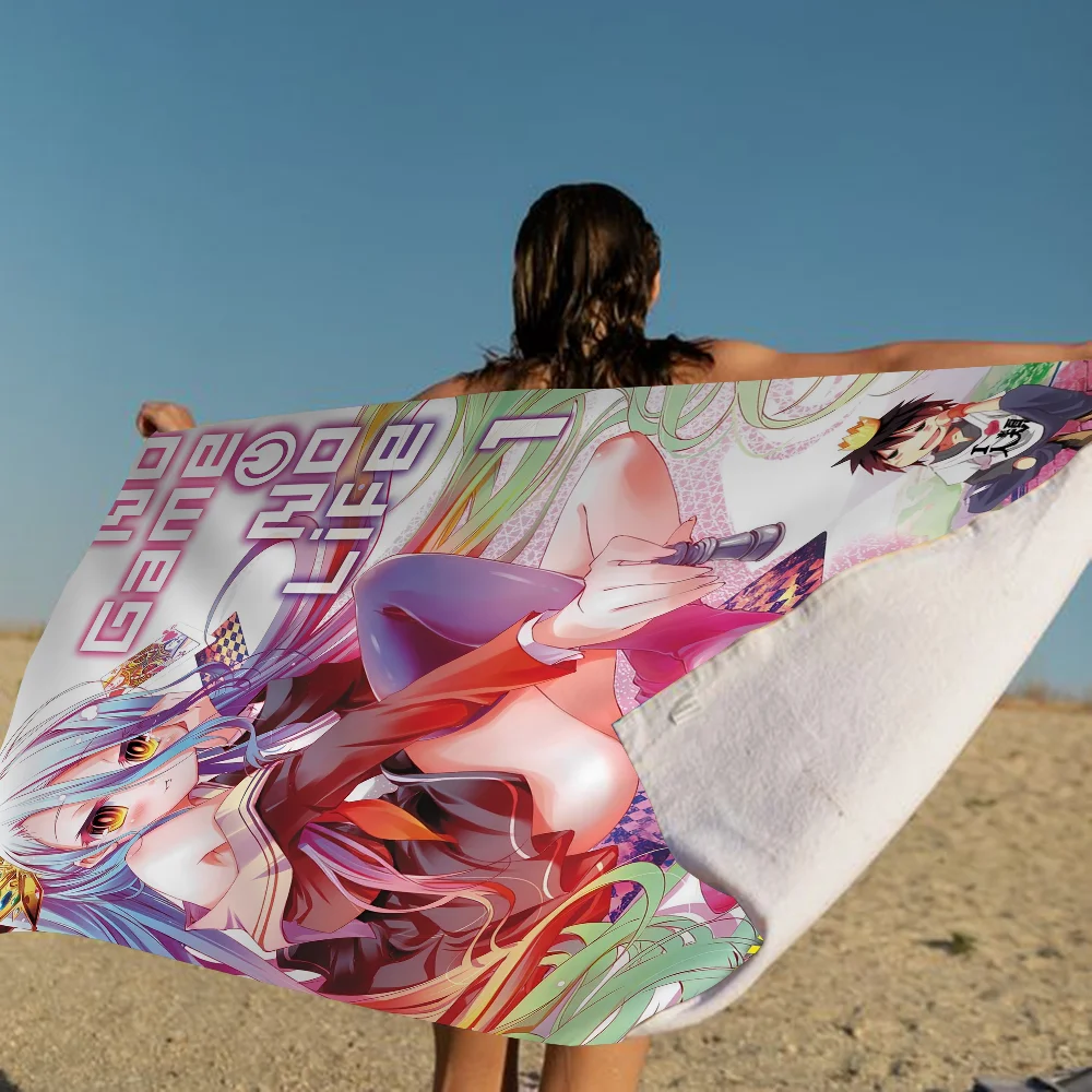 No Game No Life Microfiber Blanket Quick Drying Beach Towels Oversized Printing Super Absorbent Pool Towel Blanket