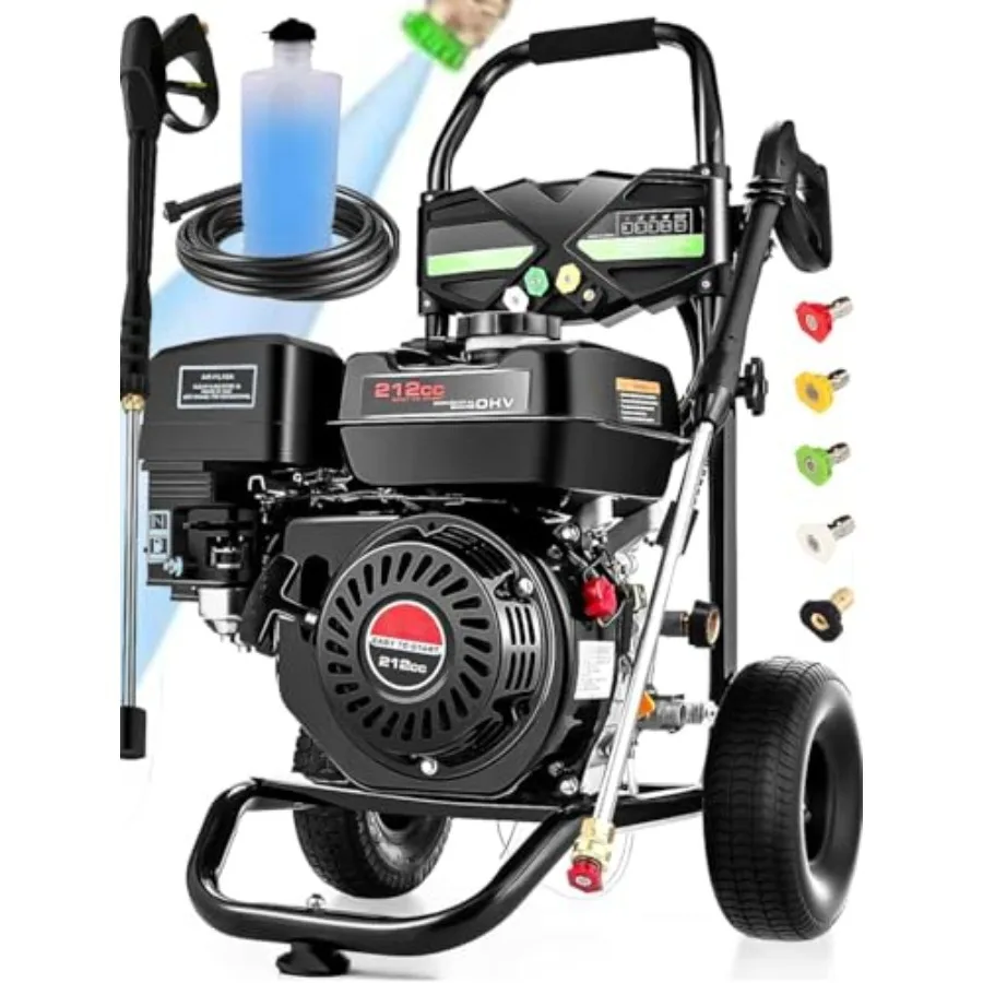 

4200PSI Gas Pressure Washer 4.0GPM Gas Power Washer 212CC Gas Powered Washing Machine Commercial High Pressure Washer with 25ft