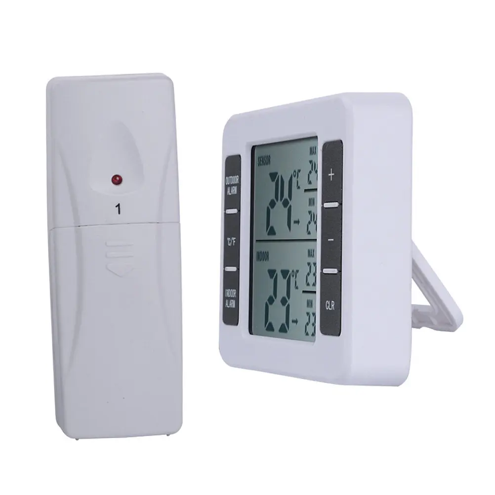 Temperature Sensor Wireless Monitor Digital Refrigerator Thermometer Fridge Freezer