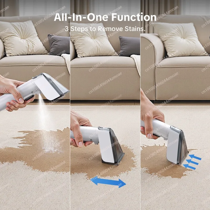 Lubluelu V8 800W Hot Water Carpet Cleaner  60°C Deep Clean Pet Stains 15kPa Strong Suction 5M Long Power Cord 1.75L Tank