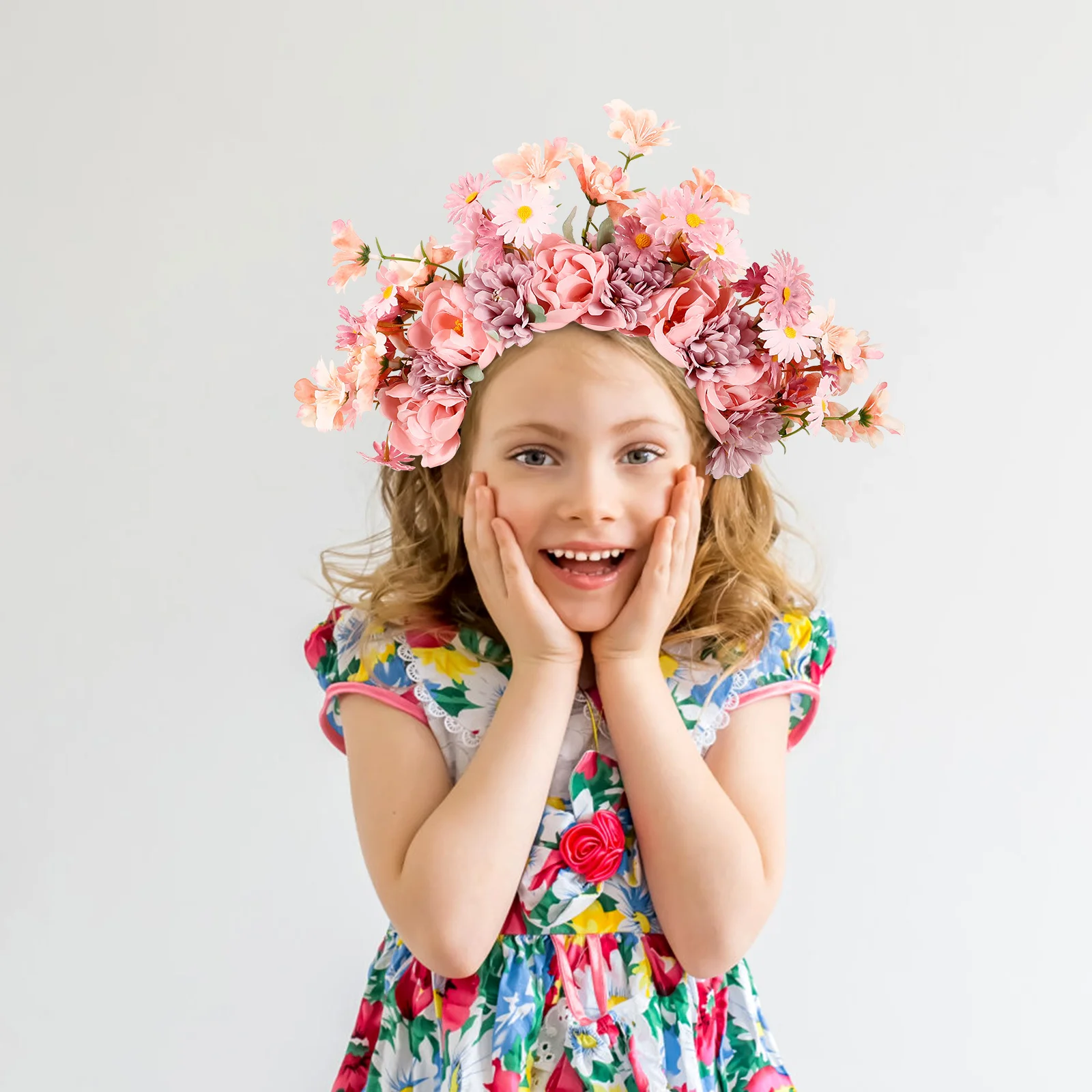 

Artificial Flower Hair Accessory Headpiece For Wedding Birthday Holiday Party Prom Flower Crown Decor