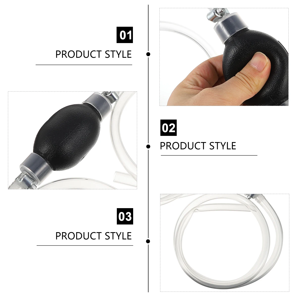 

Fuel Transfer Siphon Pump Thickened Sphere Good Suction Multi Use H Pump Portable Manual Hose Rubber Gasoline Oil Water Vehicles