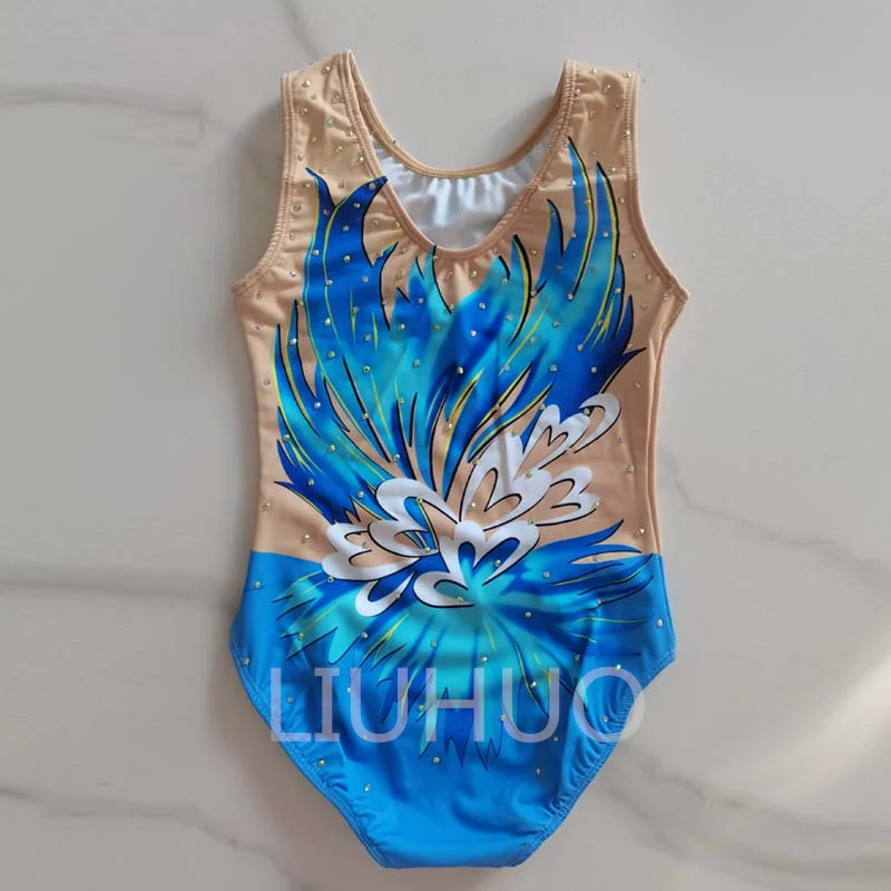 LIUHUO Girls Gymnastics Leotards Bowknot Spandex Women Dance Women Swimwear Competition