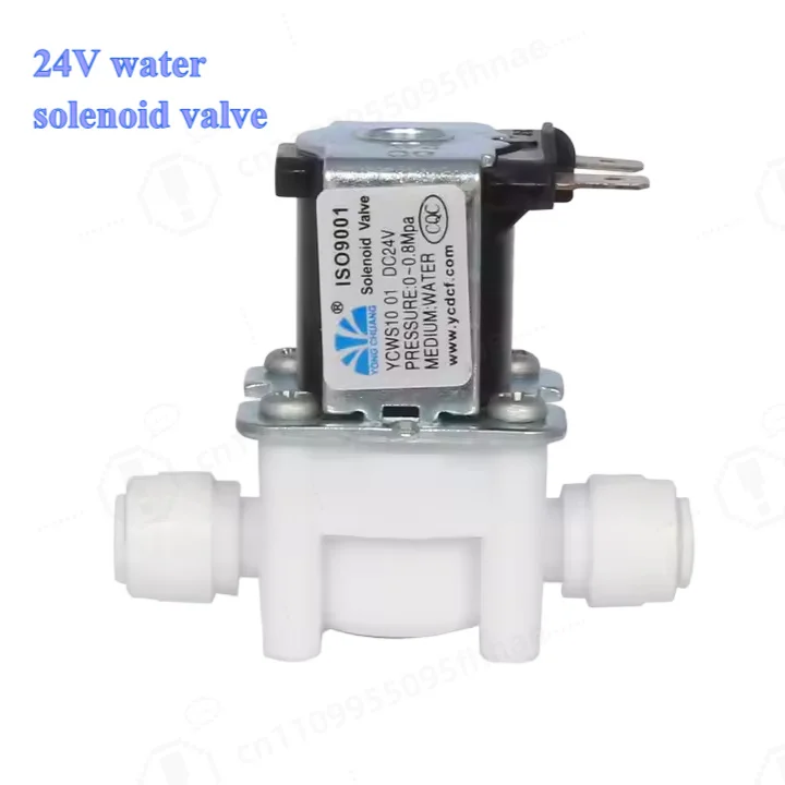 صمام لولبي 24V Water Solenoid Valve Copper Coil Plastic Water Control Switch 1/4\ الهواء المضغوط — تفصيل 3