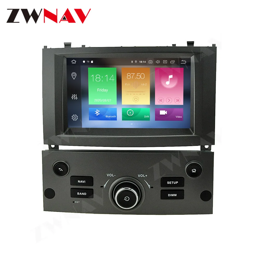 Android 12 PX5/PX6 8 Core 4+64G DSP 2 Din Car GPS Navigation Radio IPS Screen For Peugeot 407 2004 2005 2006 2007 2008 2009 2010