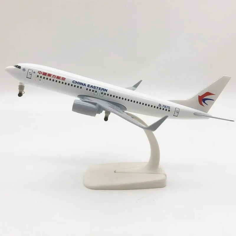 20cm Model Airplanes China Eastern B737 Aircraft Metal Diecast Scale Plane For Aviation Collectible Miniature Gifts With Stand