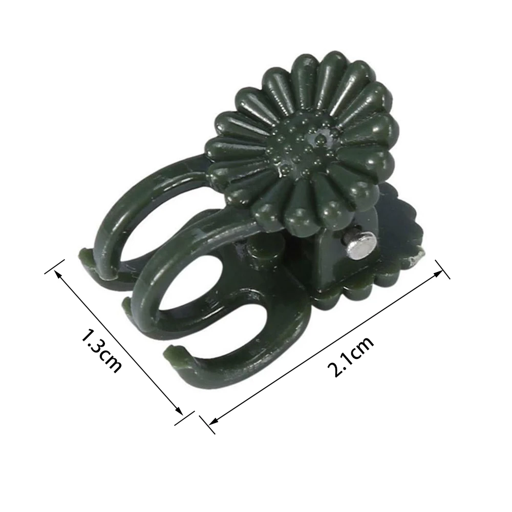 Orchid Stem Clip Plant Support Dark Green Plant Clips Vine Stem Flower Grow Upright Branch Clamp Garden Tool plant clips