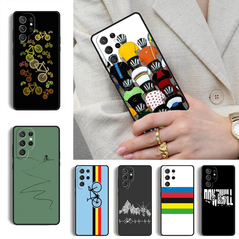 Mountain Bikes Cycling Phone Case for Samsung Galaxy S26 S25 Ultra S24 S23 S22 S21 Plus Note 10 Bumper Cover