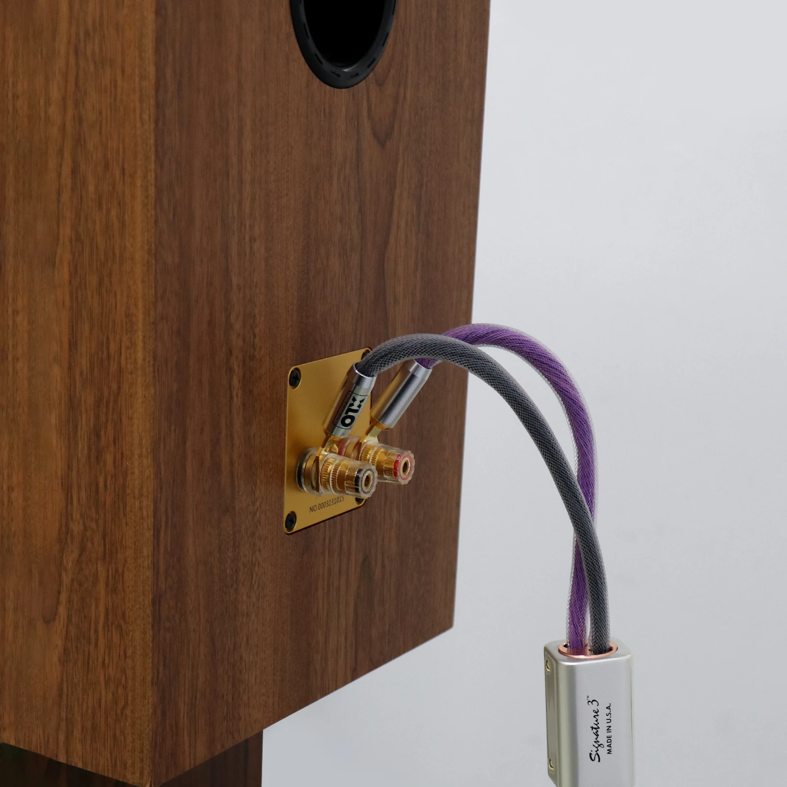 ペア XLO Signature3 OCC シルバーメッキスピーカーケーブルフィーバー Y スペードコネクタバナナプラグスピーカーワイヤー箱と袋なし