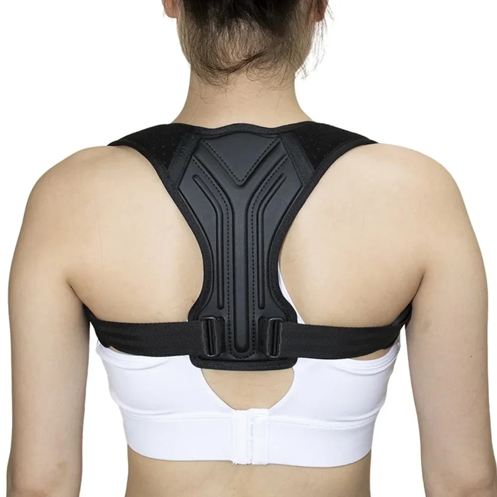 Adjustable Back Shoulder Posture Corrector Belt Clavicle Spine Support Upper Back Neck Brace for Home Office Sport Use