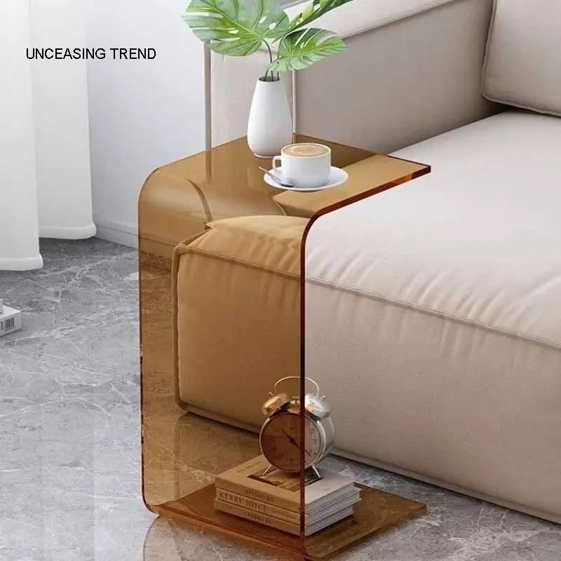 Acrylic Coffee Tables Nordic Modern Bedroom Transparent Sofa Small Side Table Luxury Living Room Furniture Decoration Accessory