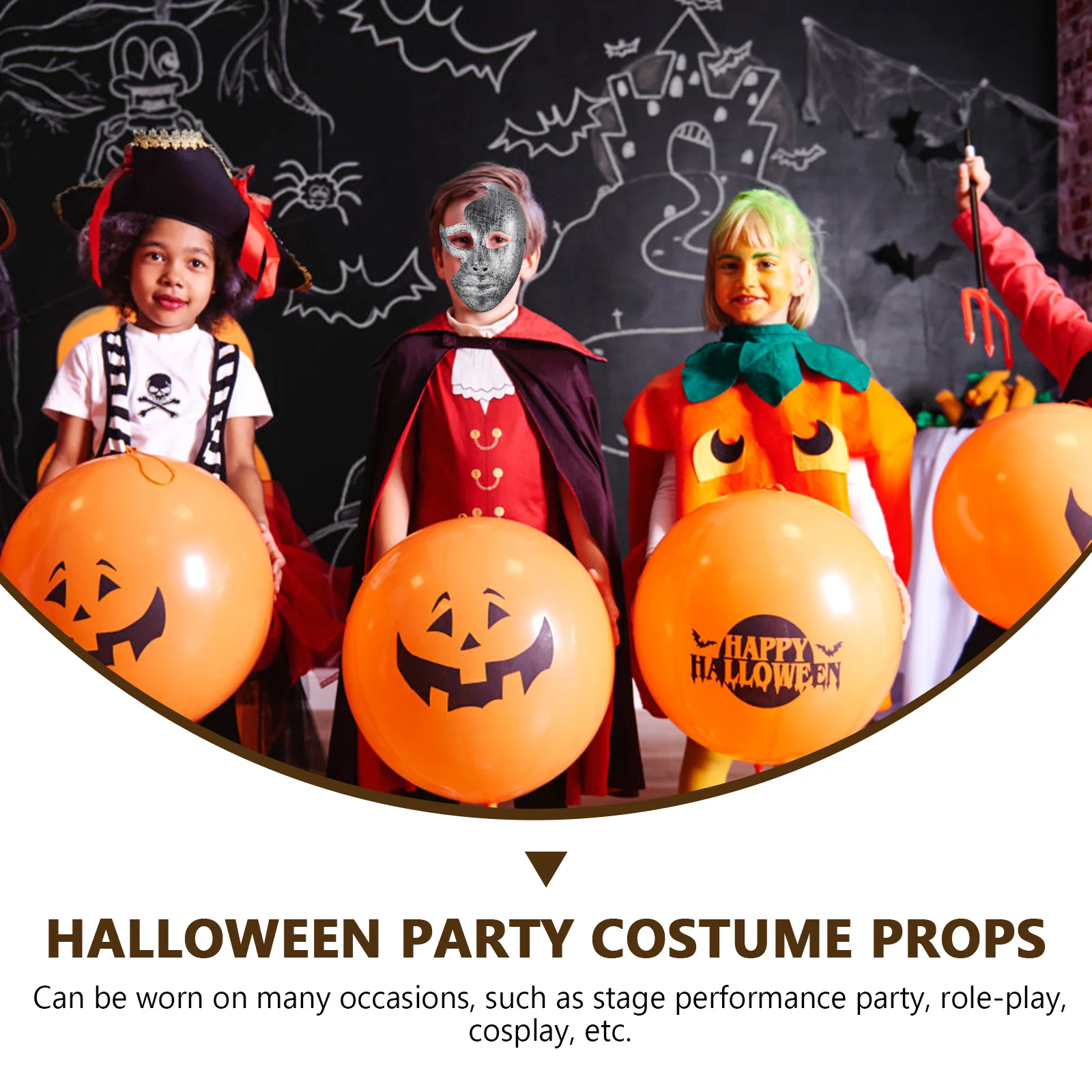 

2 Pcs Cosplay Mask Miss Halloween Costumes Decorations Plastic Party Masks