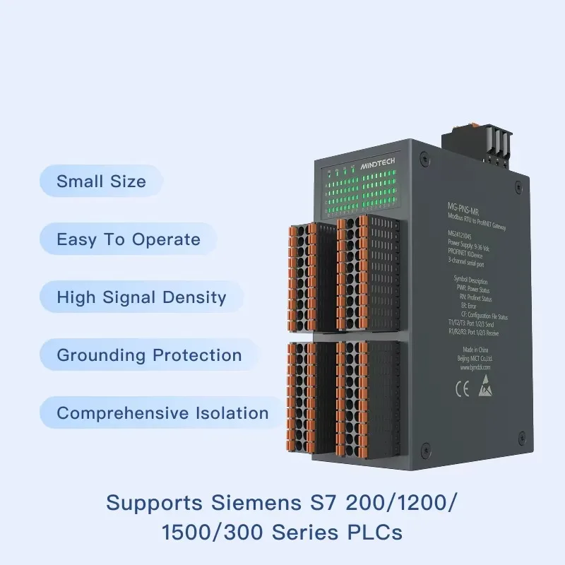 Stand-alone Digital Input Analog/DI/DO IO Module 24V 16CH | Multi-Protocol Gateway EtherCAT/Modbus TCP/Profinet/CC-Link IP67