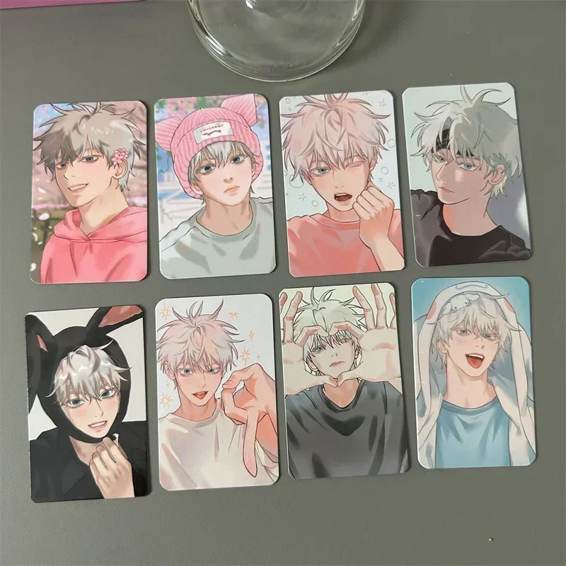 Gojo Satoru 3 Inches Card Bookmark JJK Anime Goods Cards Collection Peripheral Book Clip Pagination Mark School Supplies Gift