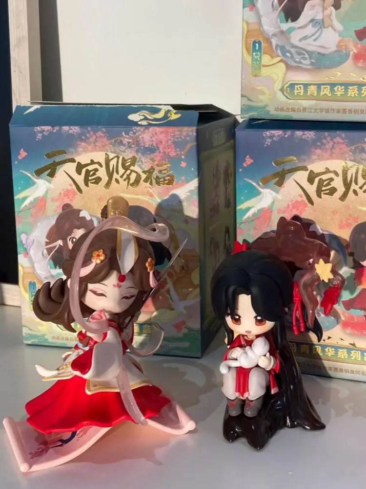 Na Stanie Hot Tian Guan Ci Fu Danqing Fenghua Blind Box Ręcznie Robione Figurki Anime Modne Dekoracje na Biurko TGCF Kolekcjonerskie Idealne Prezenty — 2