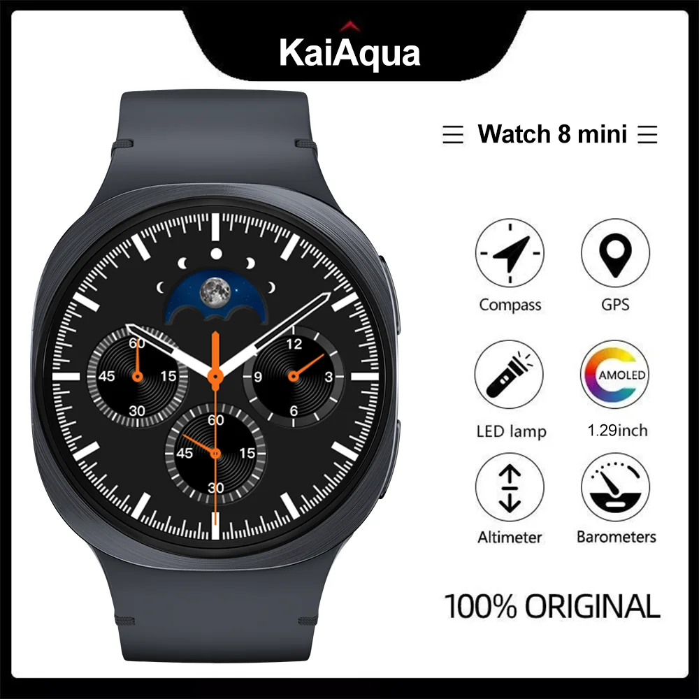 

Смарт-часы серии 8, мини, 40 мм, ультратонкие спортивные часы 1,29 дюйма, компас, IP68, водонепроницаемый дисплей, Bluetooth-вызов, GPS, умные часы