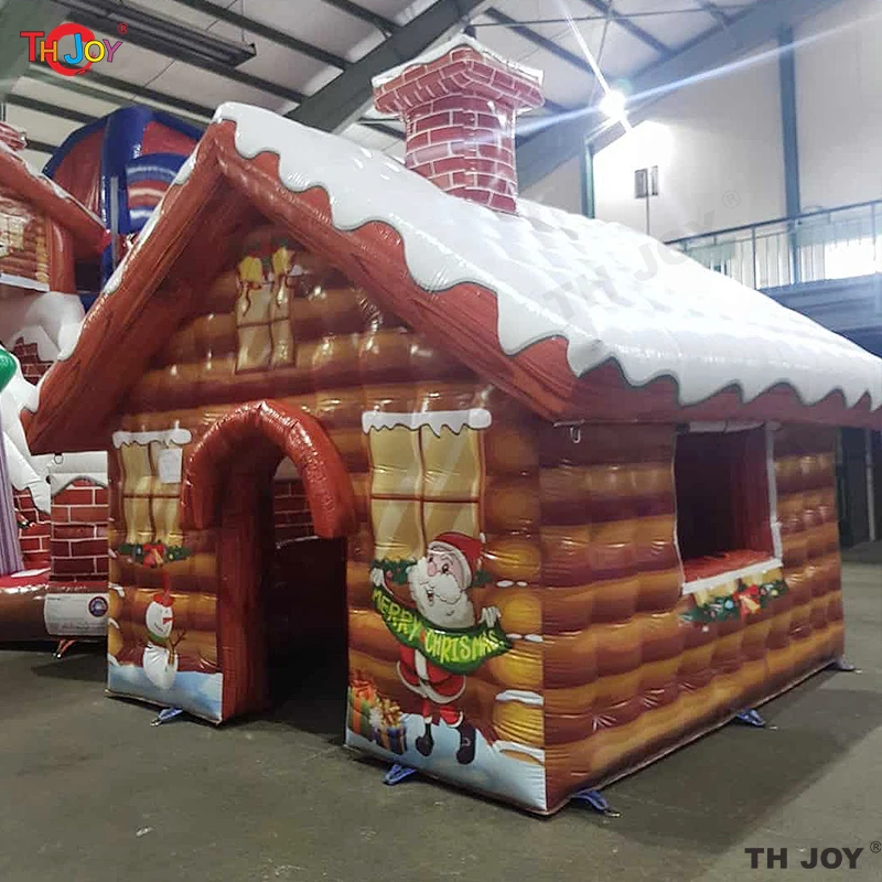 2025 New beautiful Design Inflatable Grotto Santa Christmas Home Decoration House Tent