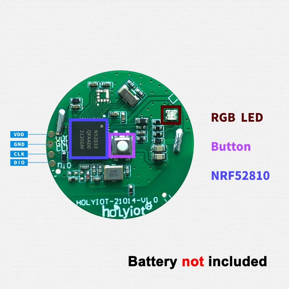 Holyiot NRF52810 BLE Beacon Bluetooth 5.0 Low Power Consumption Module Indoor Positioning Beacon Automation Modules for IOT