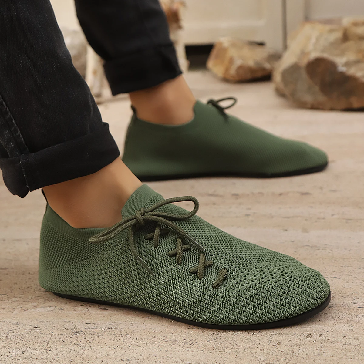 Thin Bottom Breathable Mesh Loafers Men Anti-Slip Driving Shoes Summer Casual Comfortable Walking Shoes Office Mens