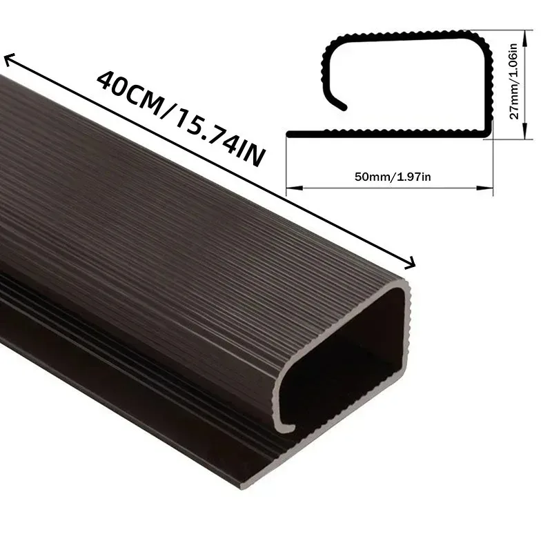 1/2PCS 40X5X3CM PVC Cord Concealer Self Adhesive Cable Organizer Channel for Power Cords Home Office Workspace