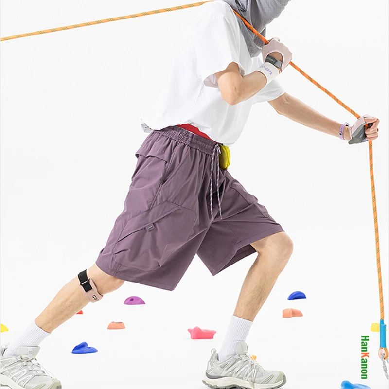 

Men's Water-Resistant Hiking Shorts - 10K+ Durable, Self-Packing Design, Elastic Waist for Travel