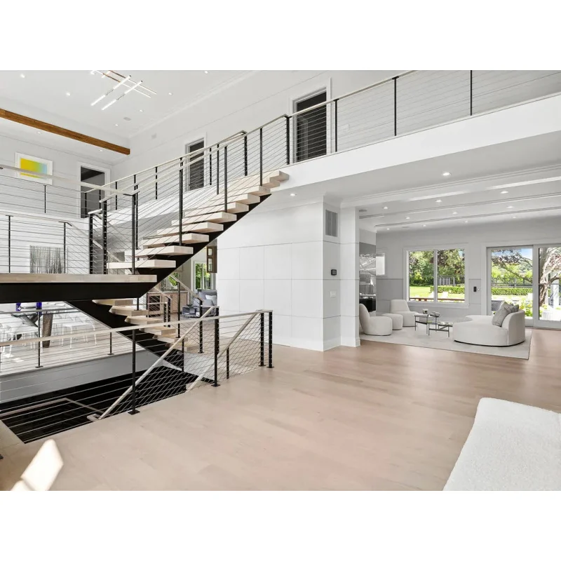 custom.2026 Double Factory Mono Stringer Stairs,Loft Stair,Indoor Floating Stair Well Designed Straight Steel Staircase