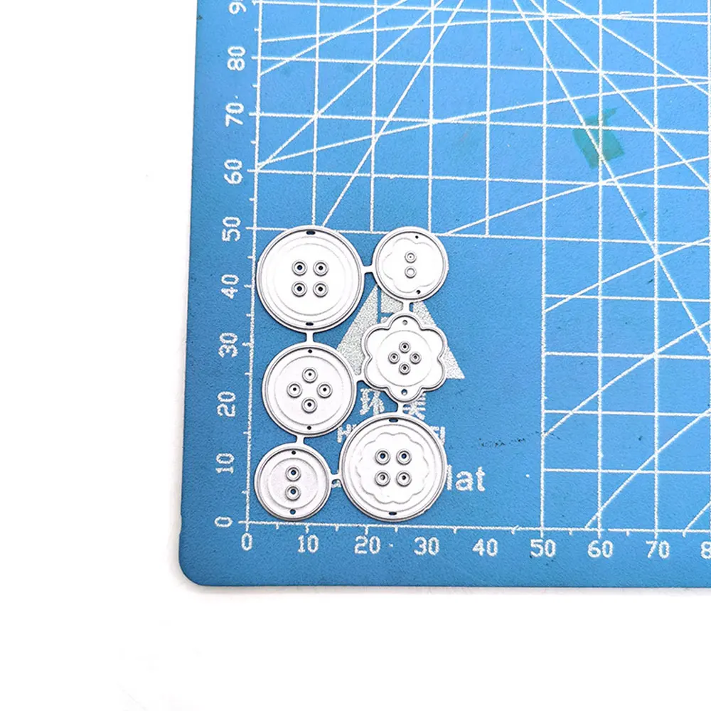 Button Metal Cutting Dies Stencil DIY Scrapbooking Album Paper Card Template