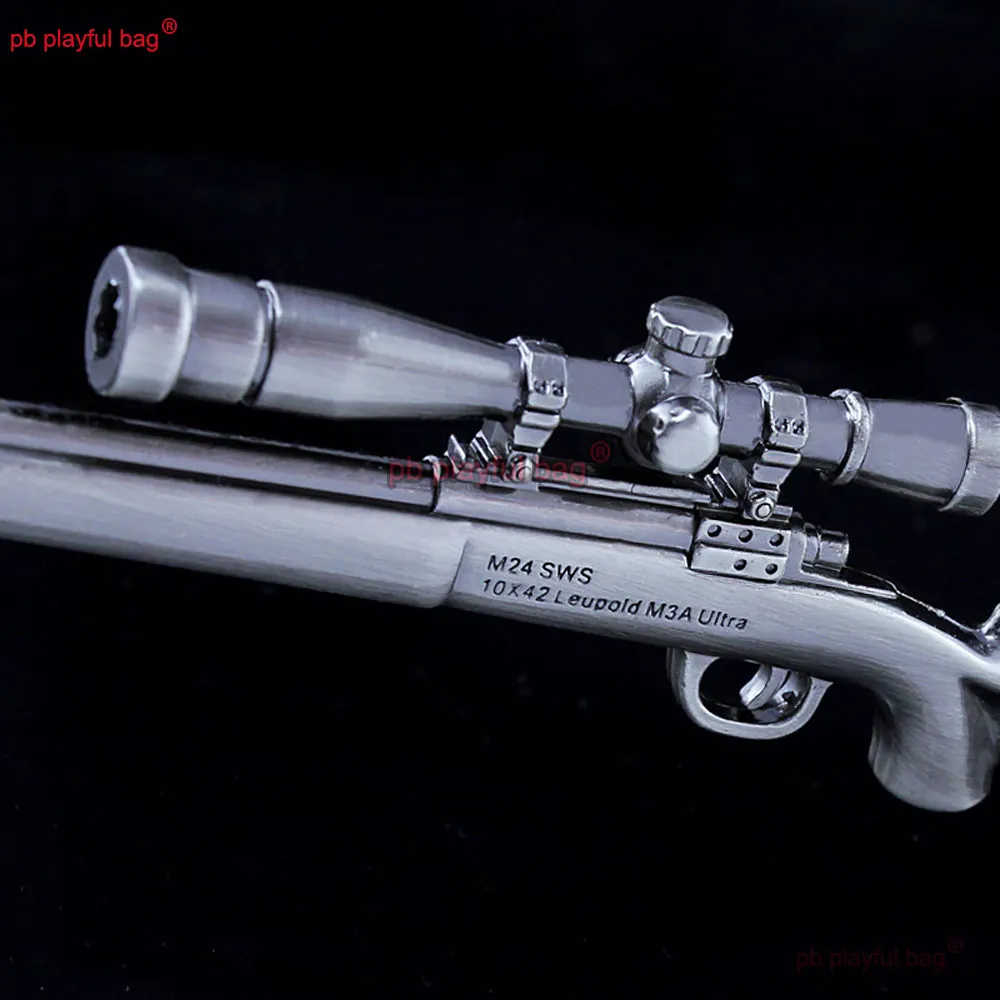 Porte-clés en alliage M24 Sniper, Mini pistolet jouet en métal, modèle de décoration, périphériques de jeu, figurines d'action, jouet pour enfants, cadeau de noël ZG411