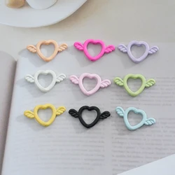 5pcs Color Hollow Out Heart Shape Beads Jewelry Findings Metal Alloy Beads For Jewelry Making DIY Bracelet Necklace