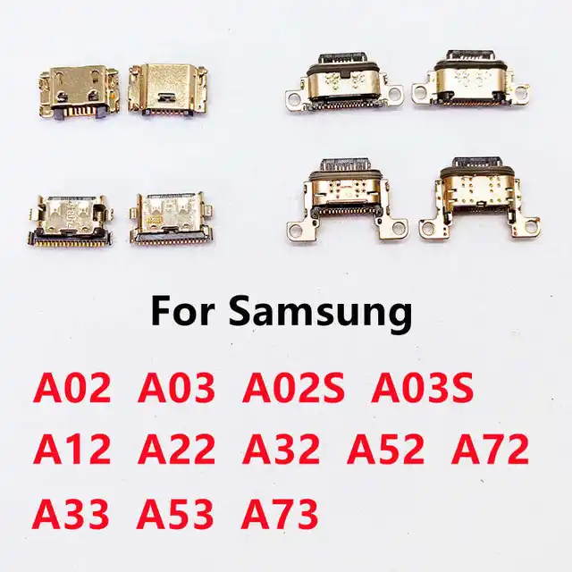 10szt Do Samsung A53 A73 A72 A52 A33 A32 A22 A12 A03S A03 Core A02s A02 Port ładowania USB Gniazdo dokujące Wtyczka Ładowarka Złącze