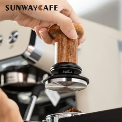 Constant Pressure Espresso Tamper 51mm 53mm 58mm Espresso Thread Tampers Wooden Handle Coffee Tamper Barista Tool