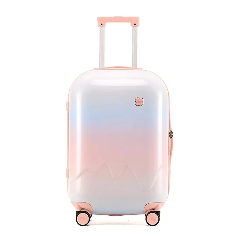 Luggage with USB Cup Holder High Quality Suitcase Female Travel Bag Cabin Carry on Bag Student Rolling Password Trolley Case