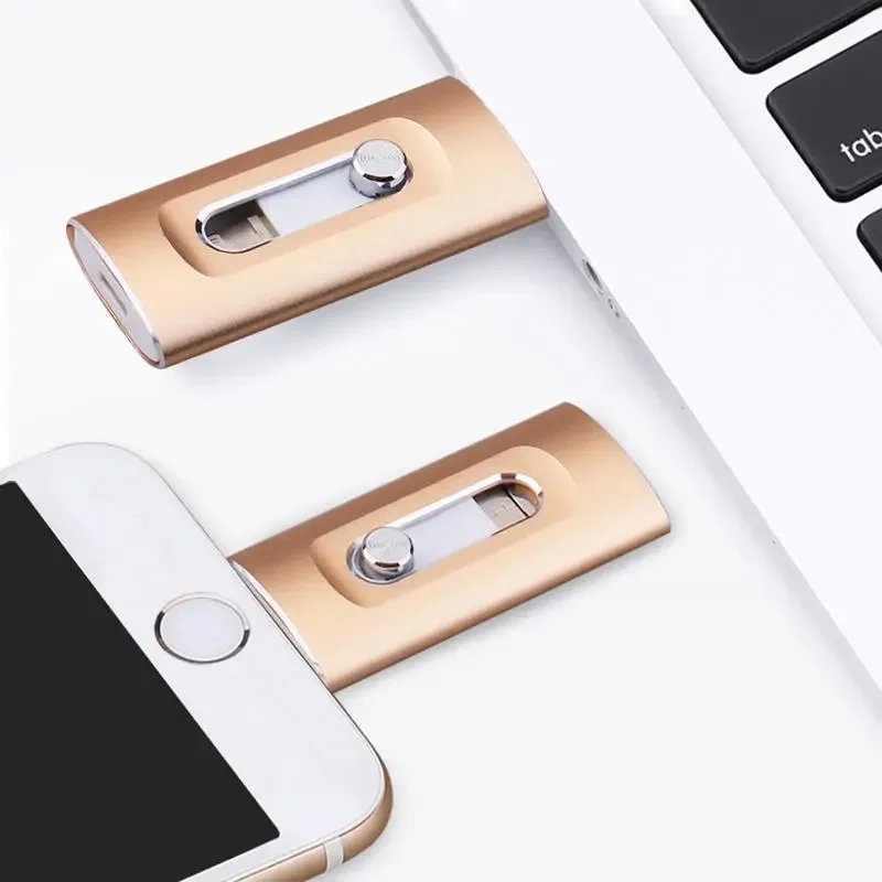 4-in-1 USB 3.0 Flash Drive OTG Pen Drive Thumb Drive TYPE-C Memory Stick for iPhone 128GB/256GB/512GB/1TB Micro USB Support