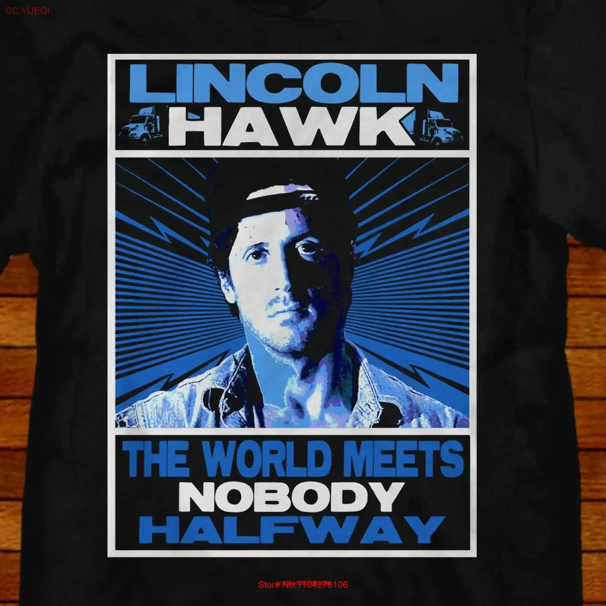 Over the Top Lincoln Hawk T Shirt 80s Sizes S M L XL 2XL 3XL 4XL 5XL also in ladies fit long or short sleeves